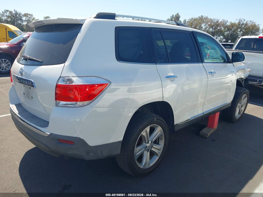Vin: 5tdyk3eh7ds090571, lot: 46696866, toyota highlander limited 20134