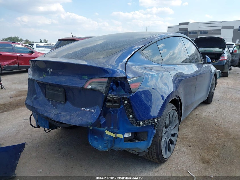 Vin: 7saygdef6nf365863, lot: 46696889, tesla model y performance dual motor all-wheel drive 20224