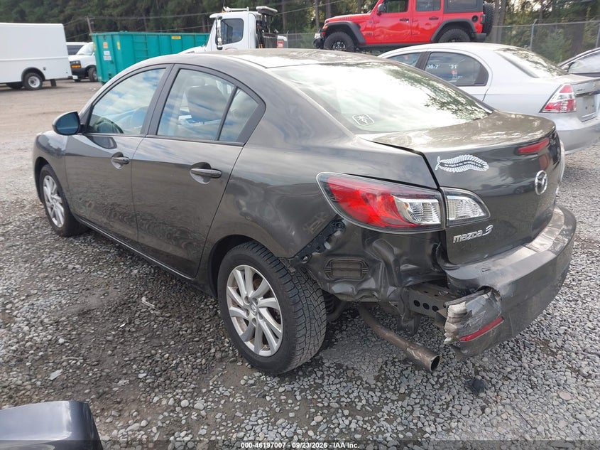 Vin: jm1bl1v86c1699721, lot: 46696891, mazda mazda3 i touring 20123