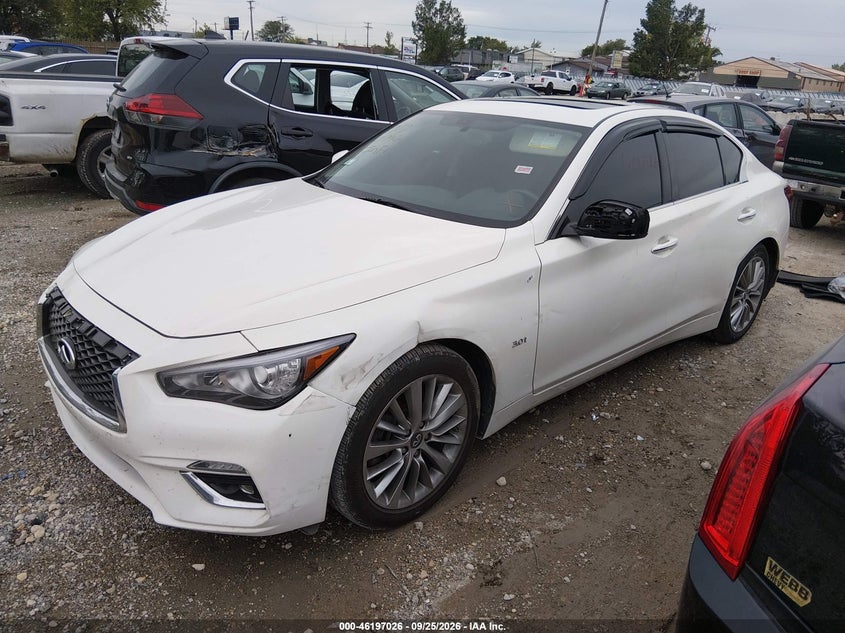 Vin: jn1ev7apxkm516750, lot: 46696910, infiniti q50 3.0t luxe 20192