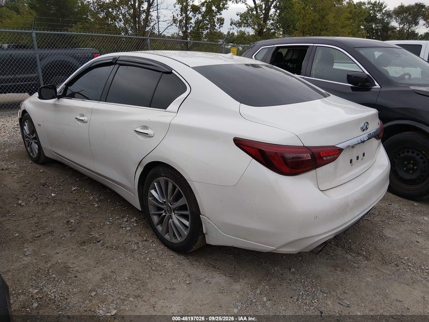 Vin: jn1ev7apxkm516750, lot: 46696910, infiniti q50 3.0t luxe 20193