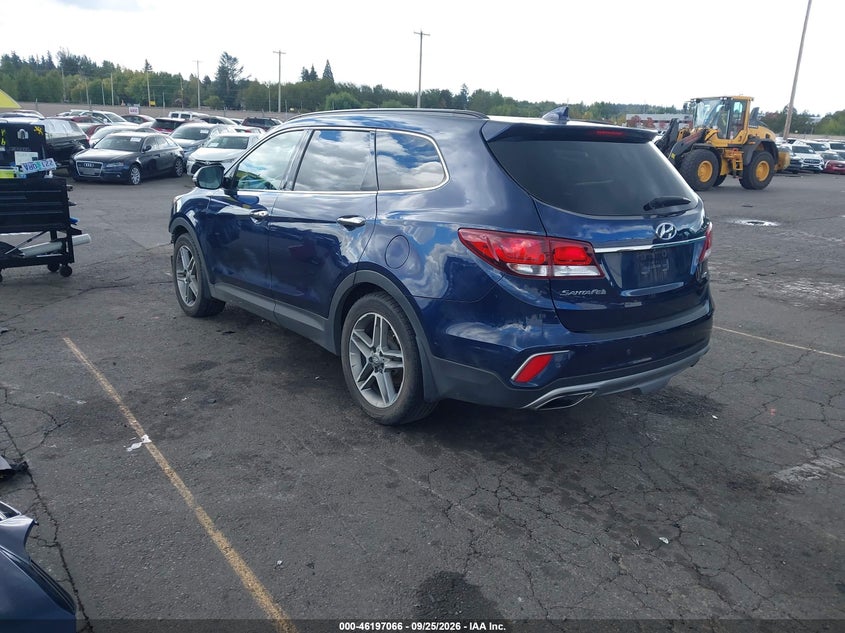 Vin: km8srdhf8ju290752, lot: 46696950, hyundai santa fe se ultimate 20183