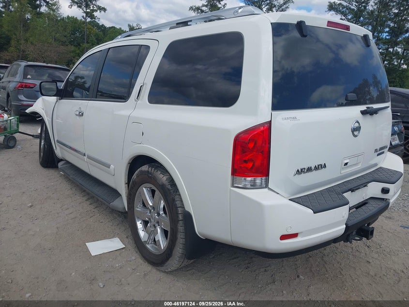 Vin: 5n1ba0nd7cn605461, lot: 46697008, nissan armada platinum 20123