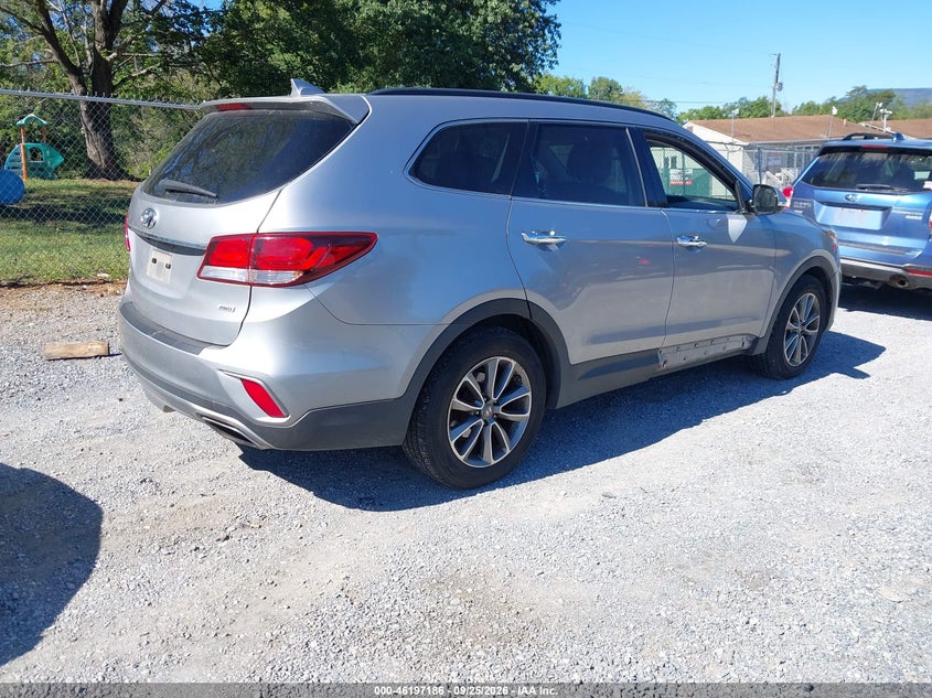 Vin: km8sndhf7hu234131, lot: 46697070, hyundai santa fe se 20174