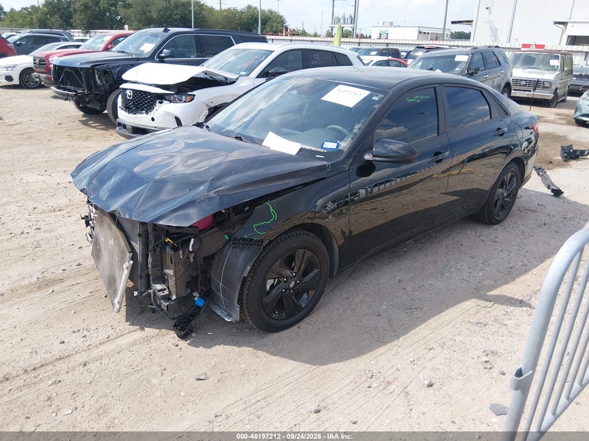 Vin: kmhlm4aj2pu089259, lot: 46697096, hyundai elantra hybrid blue 20232