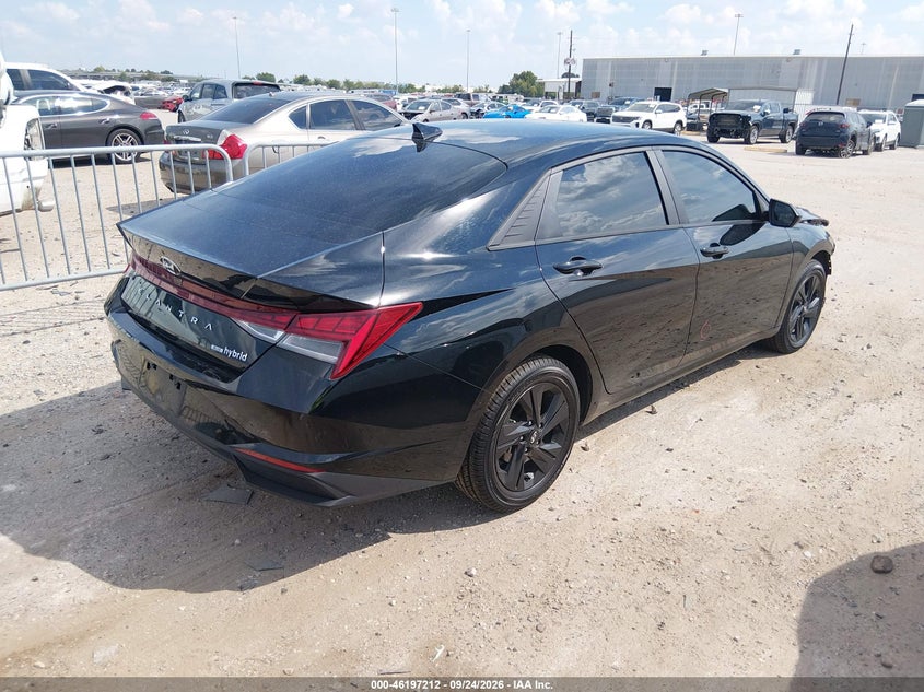 Vin: kmhlm4aj2pu089259, lot: 46697096, hyundai elantra hybrid blue 20234
