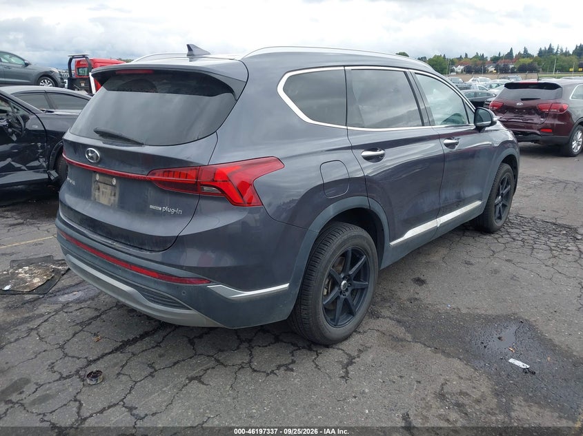 Vin: km8s6da27nu043650, lot: 46697221, hyundai santa fe plug-in hybrid sel convenience 20224