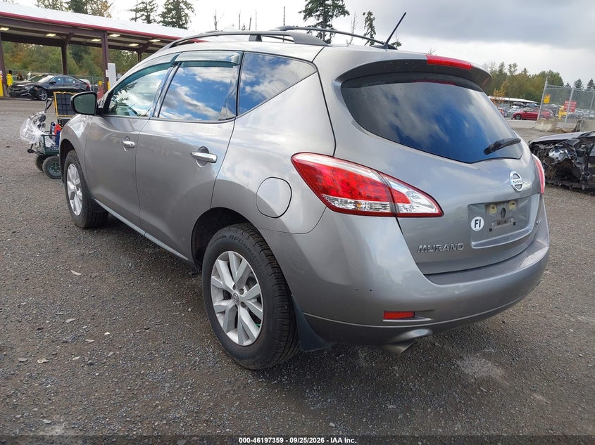 Vin: jn8az1mw3cw203372, lot: 46697244, nissan murano sl 20123