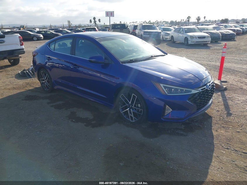 Vin: kmhd04lb8ku835521, lot: 46697275, hyundai elantra sport 2019 img_1