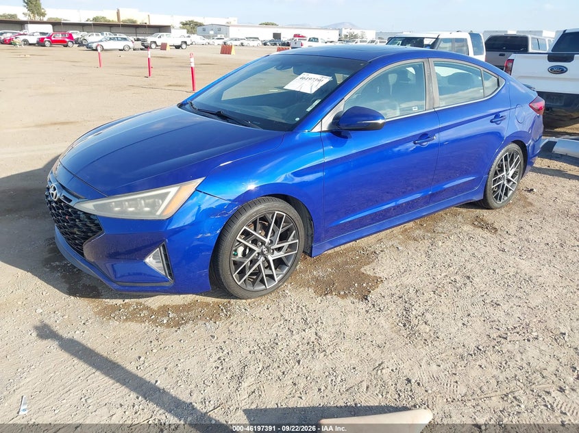 Vin: kmhd04lb8ku835521, lot: 46697275, hyundai elantra sport 20192