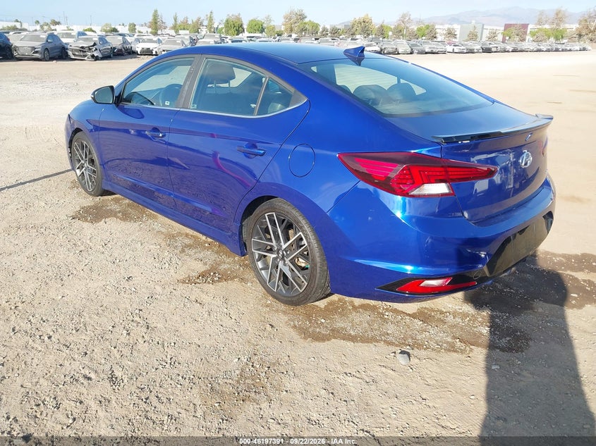 Vin: kmhd04lb8ku835521, lot: 46697275, hyundai elantra sport 20193