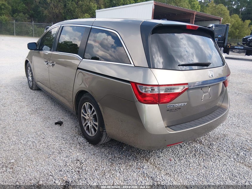 Vin: 5fnrl5h6xcb045859, lot: 46697314, honda odyssey ex-l 20123