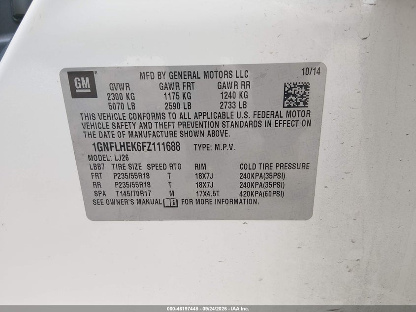 2015 CHEVROLET EQUINOX LTZ · Фото 9