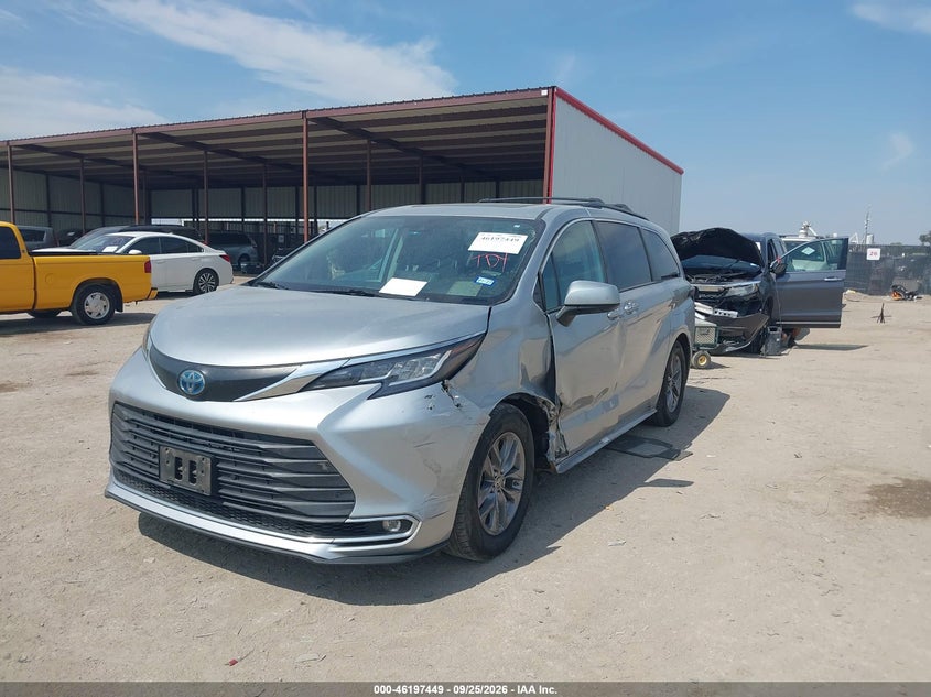 Vin: 5tdyrkec9ms074513, lot: 46697333, toyota sienna xle 20212