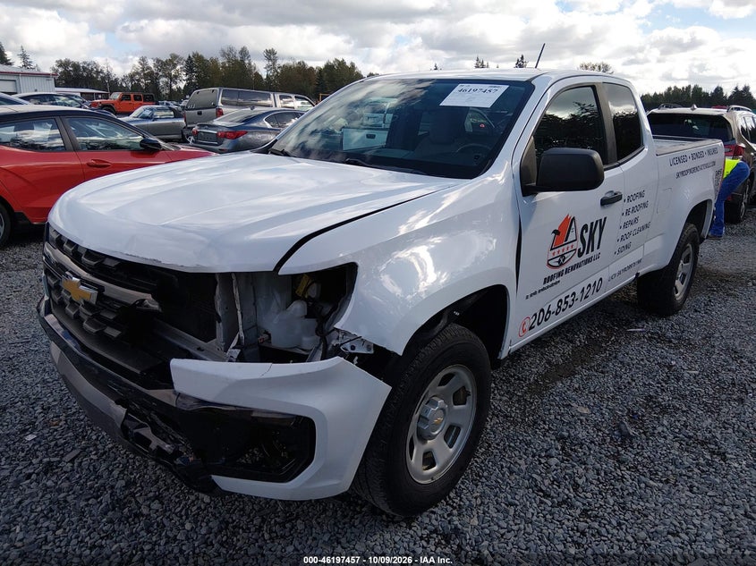 2021 Chevrolet Colorado 2Wd Long Box Wt, Left Front, IAAI, VIN 1GCHSBEA4M1160506 — photo 2