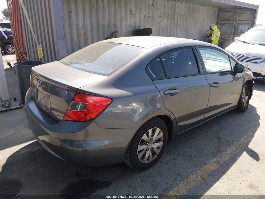 Vin: 2hgfb2f55ch531439, lot: 46697406, honda civic sdn lx 20124