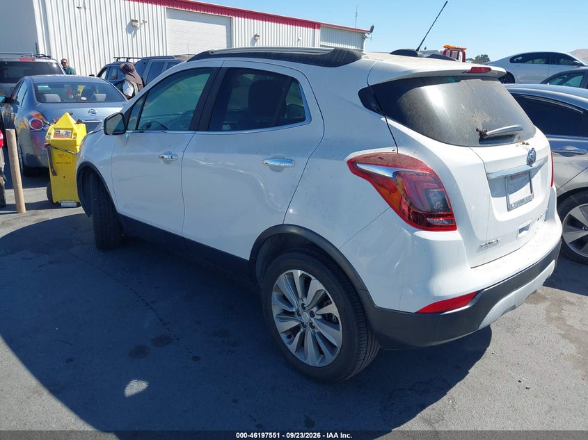 Vin: kl4cjasb9hb176988, lot: 46697435, buick encore preferred 20173