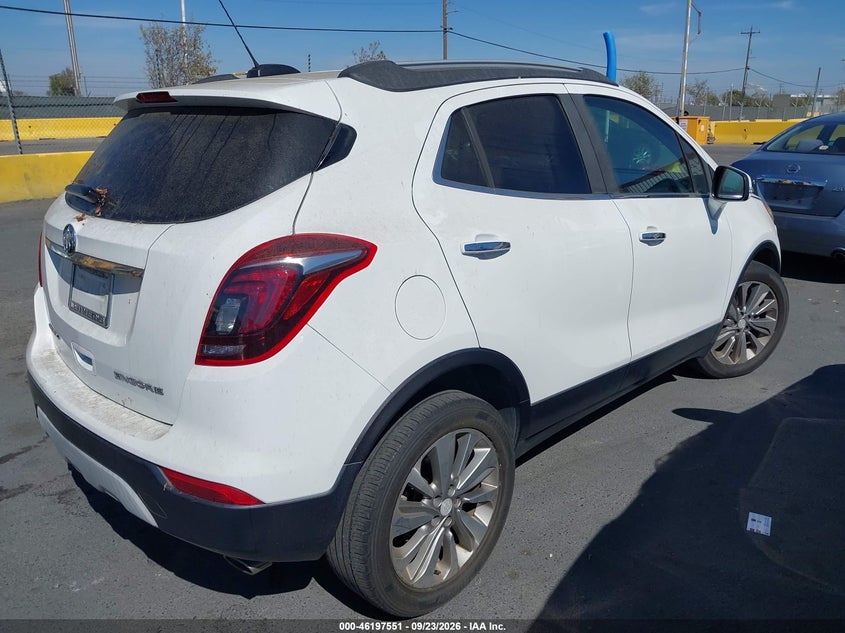Vin: kl4cjasb9hb176988, lot: 46697435, buick encore preferred 20174