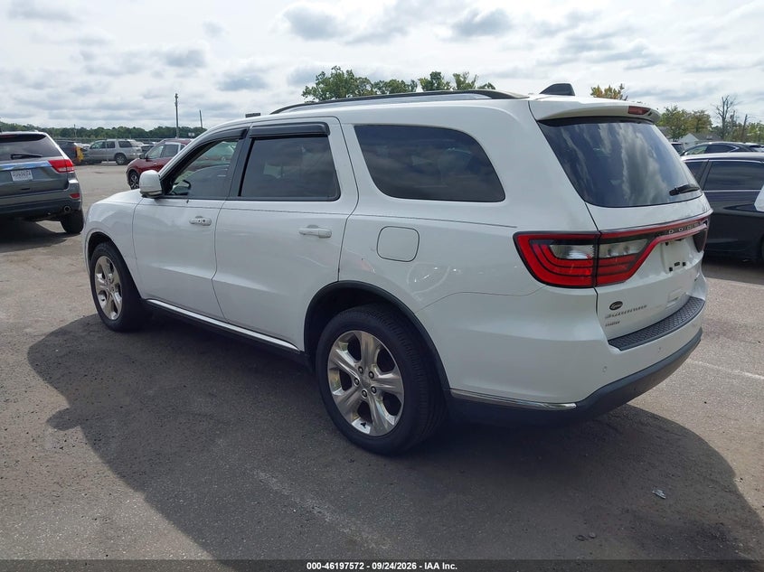Vin: 1c4rdjdg8fc148185, lot: 46697456, dodge durango limited 20153