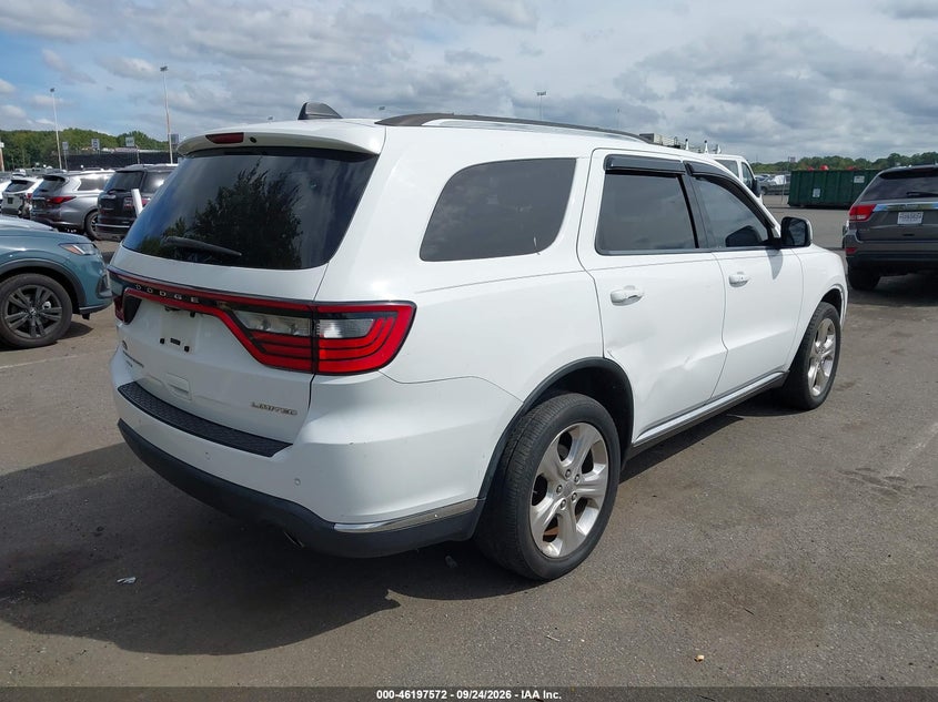 Vin: 1c4rdjdg8fc148185, lot: 46697456, dodge durango limited 20154