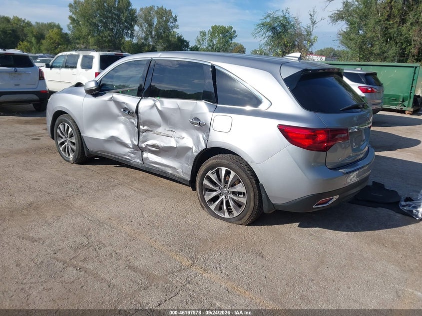 Vin: 5fryd4h44gb028643, lot: 46697462, acura mdx technology package/w/tech/acurawatch plus 20163