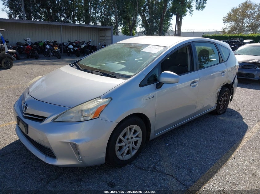 Vin: jtdzn3eu2c3166013, lot: 46697689, toyota prius v two 20122