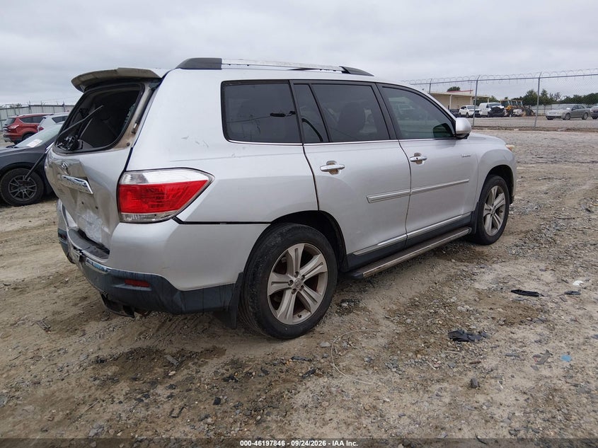 Vin: 5tdyk3eh6cs082251, lot: 46697730, toyota highlander limited v6 20124