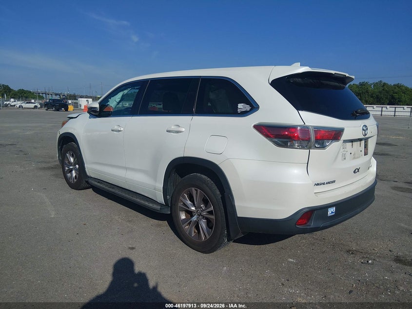 Vin: 5tdzkrfh8gs149511, lot: 46697797, toyota highlander le plus 20163