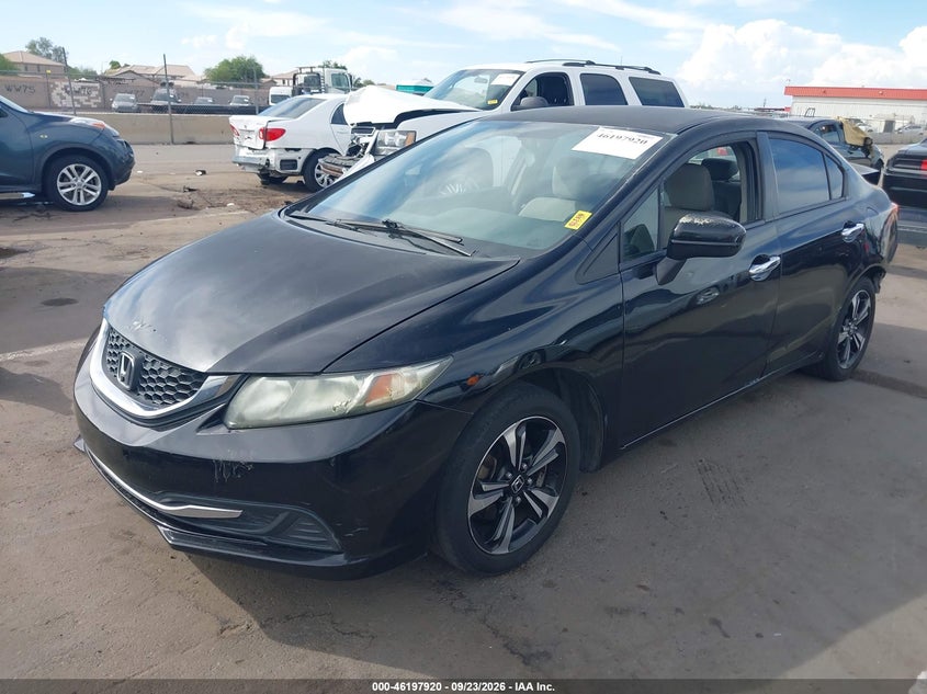 Vin: 19xfb2f58ee235800, lot: 46697804, honda civic lx 20142