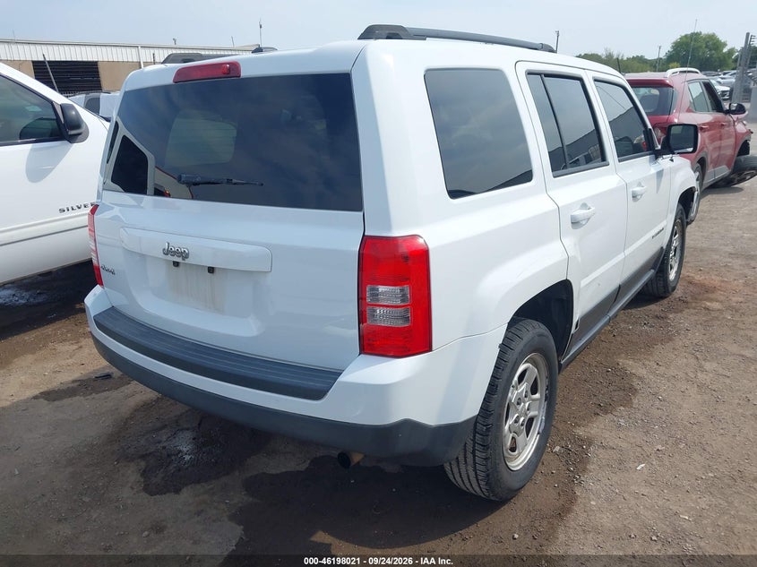 Vin: 1c4njrbbxgd596050, lot: 46697905, jeep patriot sport 20164