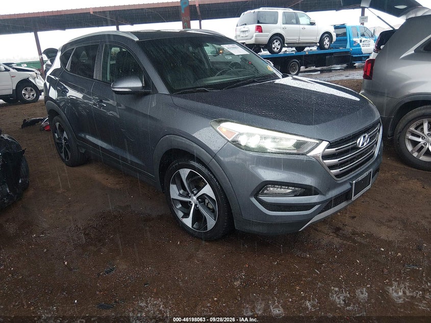 2016 Hyundai Tucson Limited, Rear, IAAI, VIN KM8J33A23GU035823