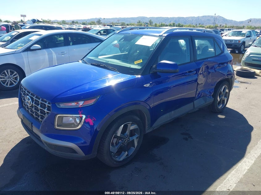 Vin: kmhrc8a38nu195542, lot: 46697996, hyundai venue sel 20222