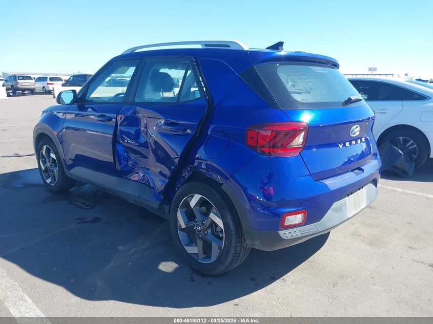 Vin: kmhrc8a38nu195542, lot: 46697996, hyundai venue sel 20223