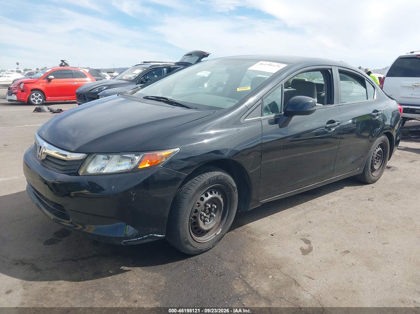 Vin: 19xfb2f51ce369593, lot: 46698005, honda civic sdn lx 20122