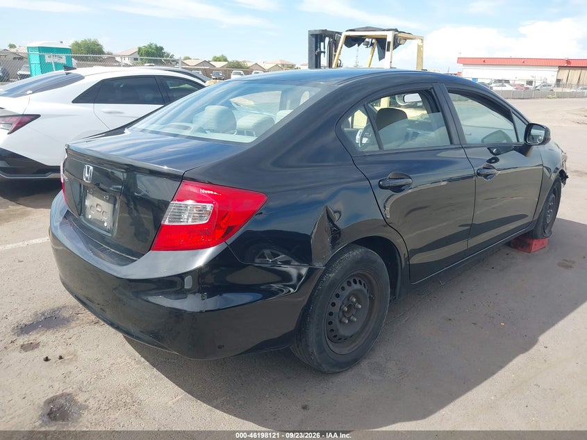Vin: 19xfb2f51ce369593, lot: 46698005, honda civic sdn lx 20124