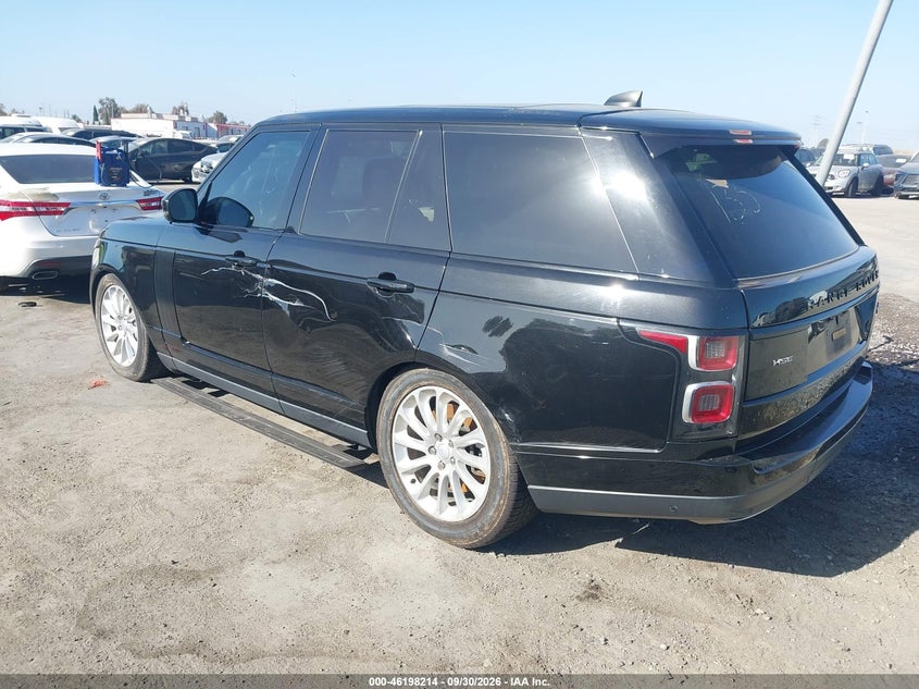 Vin: salgs2sv9ka543074, lot: 46698098, land rover range rover 3.0l v6 supercharged hse 20193