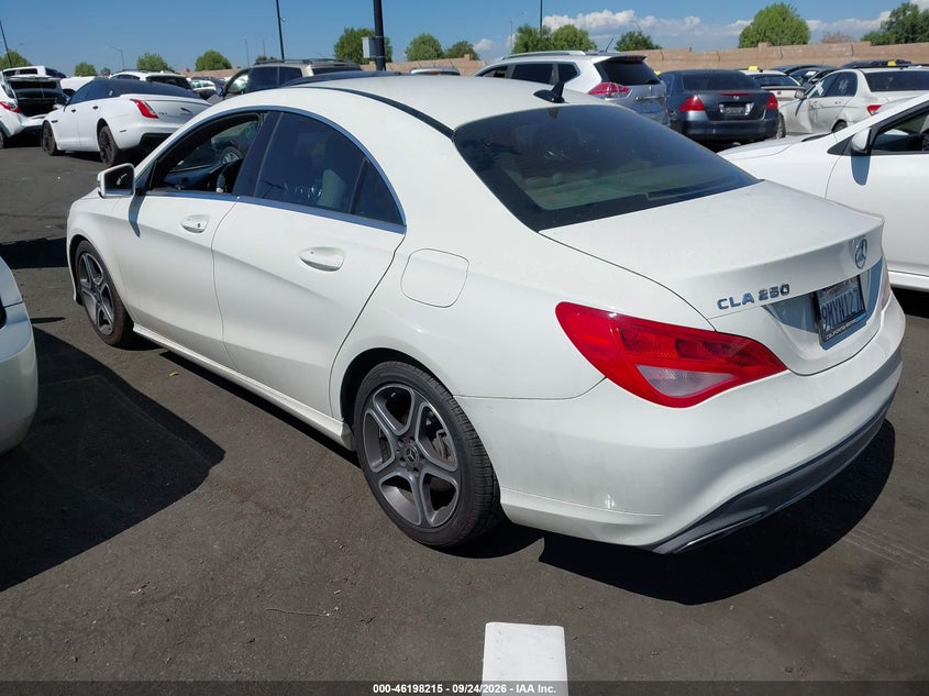 Vin: wddsj4eb4jn587482, lot: 46698099, mercedes-benz cla 250 20183