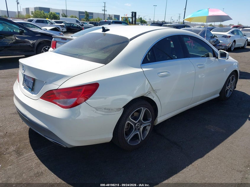 Vin: wddsj4eb4jn587482, lot: 46698099, mercedes-benz cla 250 20184