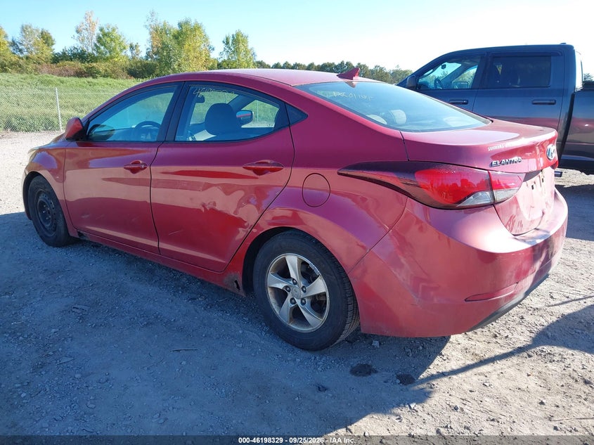 Vin: kmhdh4ae0eu165490, lot: 46698213, hyundai elantra se 20143