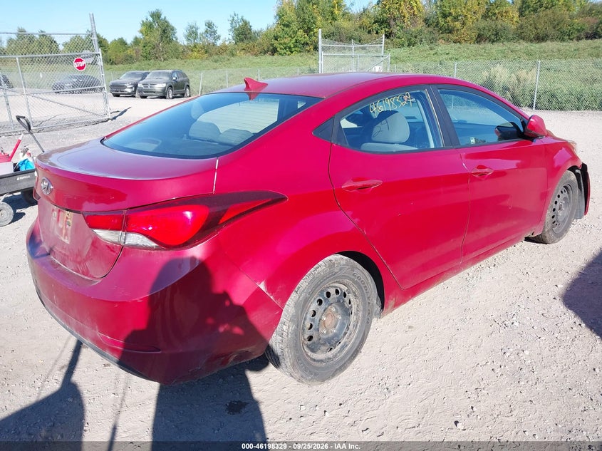 Vin: kmhdh4ae0eu165490, lot: 46698213, hyundai elantra se 20144
