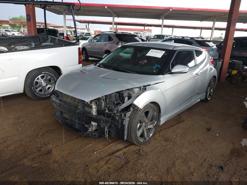 Vin: kmhtc6ae3fu238603, lot: 46698299, hyundai veloster turbo 20152