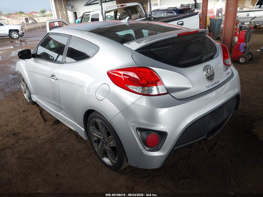 Vin: kmhtc6ae3fu238603, lot: 46698299, hyundai veloster turbo 20153