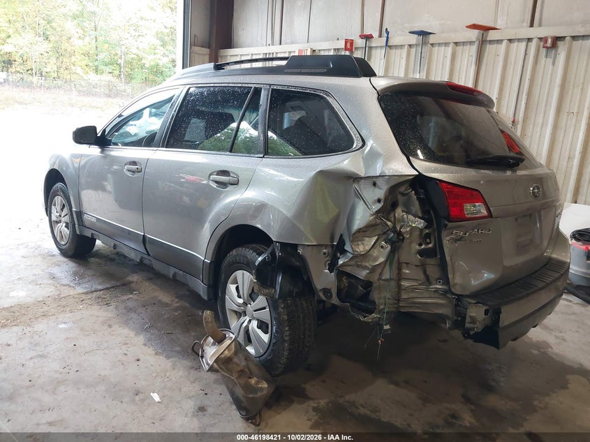 Vin: 4s4brcacxa3329972, lot: 46698305, subaru outback 2.5i (cvt) 20103