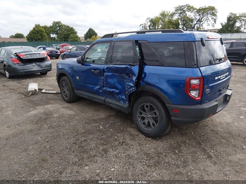 Vin: 3fmcr9b68rrf07732, lot: 46698376, ford bronco sport big bend 20243