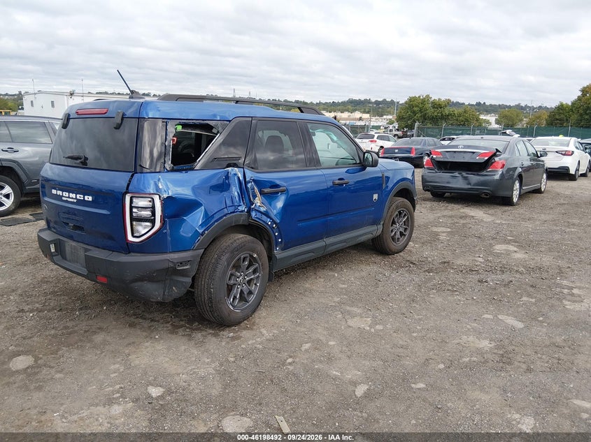 Vin: 3fmcr9b68rrf07732, lot: 46698376, ford bronco sport big bend 20244