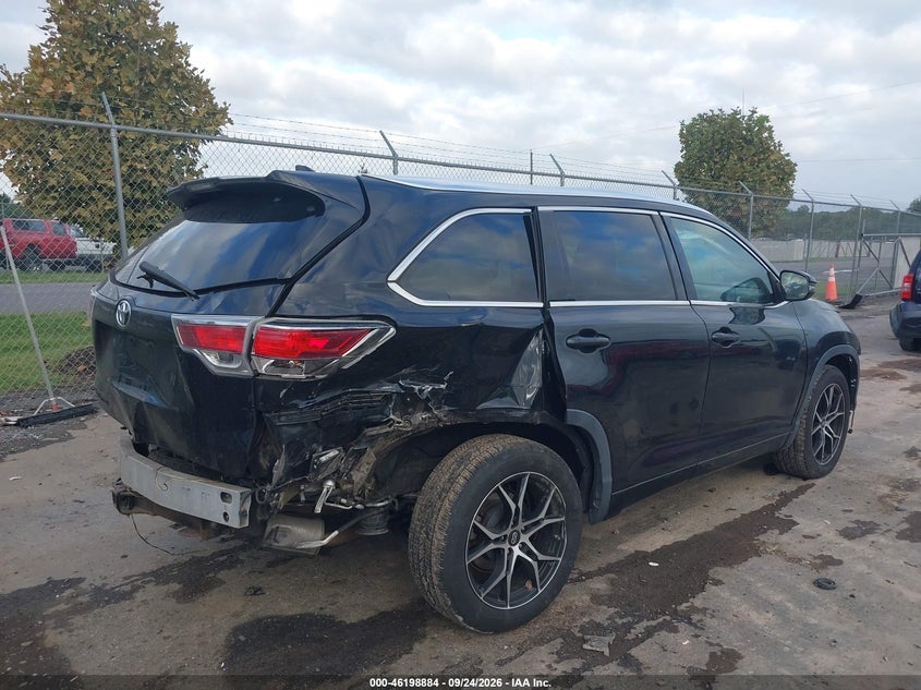 Vin: 5tdykrfh9gs138755, lot: 46698796, toyota highlander limited v6 20164