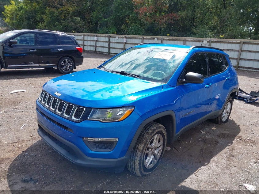 Vin: 3c4njdabxjt248884, lot: 46698804, jeep compass sport 4x4 20182