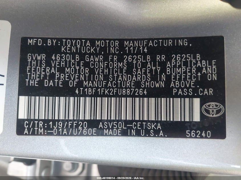 TOYOTA CAMRY - zdjęcie 9