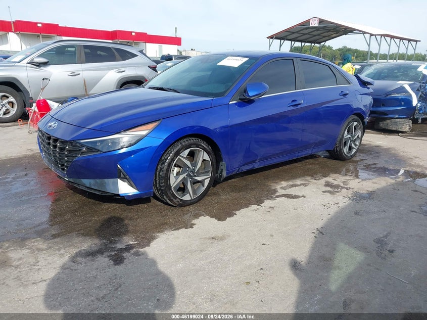 Vin: kmhln4aj1pu047775, lot: 46698936, hyundai elantra hybrid limited 20232