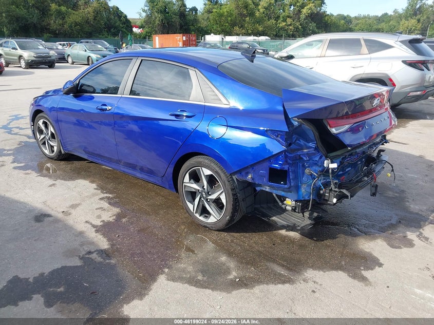 Vin: kmhln4aj1pu047775, lot: 46698936, hyundai elantra hybrid limited 20233